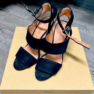 Madewell Black Strappy Block Heels